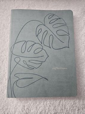 DesignWorks Ink Sage Green Monstera Leaf Journal - Reflections Vegan Leather